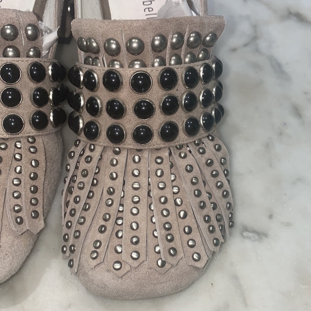 Jeffery Campbell Suede Studded Embellished Chunk Heel Mule - Picture 9 of 16